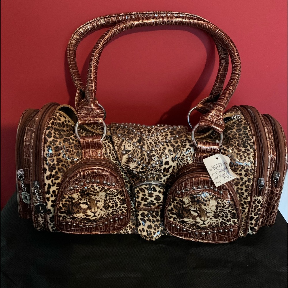 Animal print multi pocket doctors bag